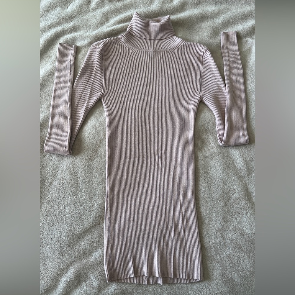 Express knit long sleeve pink turtleneck. Size XS